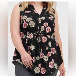 Torrid Emma Babydoll Tunic Challis